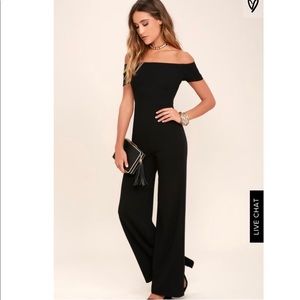 LuLu’s Alleyoop Off the Shoulder Black Jumpsuit